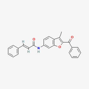 (2E)-N-(2-Benzoyl-3-methyl-1-benzofuran-6-YL)-3-phenylprop-2-enamide