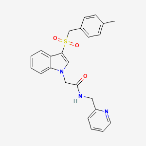 2-(3-((4-methylbenzyl)sulfonyl)-1H-indol-1-yl)-N-(pyridin-2-ylmethyl)acetamide