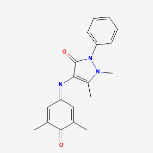 4-[(3,5-dimethyl-4-oxocyclohexa-2,5-dien-1-ylidene)amino]-1,5-dimethyl-2-phenyl-2,3-dihydro-1H-pyrazol-3-one