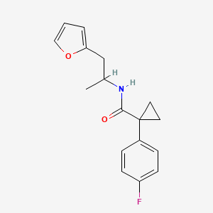 molecular formula C17H18FNO2 B2937694 1-(4-fluorophenyl)-N-[1-(furan-2-yl)propan-2-yl]cyclopropane-1-carboxamide CAS No. 1327232-36-9