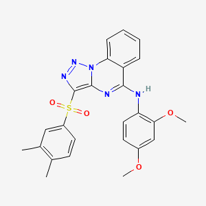 molecular formula C25H23N5O4S B2937702 N-(2,4-dimethoxyphenyl)-3-(3,4-dimethylphenyl)sulfonyltriazolo[1,5-a]quinazolin-5-amine CAS No. 872197-31-4