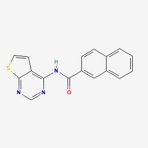 molecular formula C17H11N3OS B2937703 N-(thieno[2,3-d]pyrimidin-4-yl)-2-naphthamide CAS No. 1004223-16-8