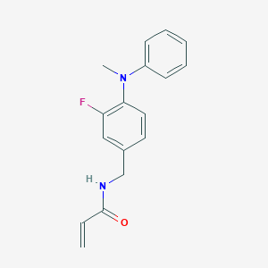 molecular formula C17H17FN2O B2937704 N-[[3-Fluoro-4-(N-methylanilino)phenyl]methyl]prop-2-enamide CAS No. 2411195-45-2