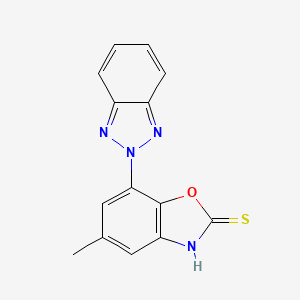 molecular formula C14H10N4OS B2937705 7-(2H-1,2,3-benzotriazol-2-yl)-5-methyl-1,3-benzoxazole-2-thiol CAS No. 442644-44-2