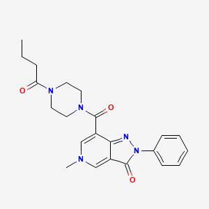 7-(4-butanoylpiperazine-1-carbonyl)-5-methyl-2-phenyl-2H,3H,5H-pyrazolo[4,3-c]pyridin-3-one