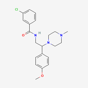3-chloro-N-(2-(4-methoxyphenyl)-2-(4-methylpiperazin-1-yl)ethyl)benzamide
