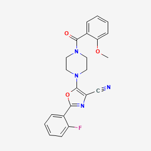 2-(2-Fluorophenyl)-5-(4-(2-methoxybenzoyl)piperazin-1-yl)oxazole-4-carbonitrile