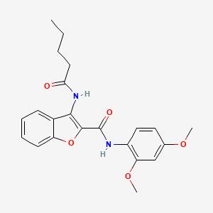 molecular formula C22H24N2O5 B2937733 N-(2,4-dimethoxyphenyl)-3-pentanamidobenzofuran-2-carboxamide CAS No. 887883-65-0