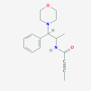 molecular formula C17H22N2O2 B2937741 N-(1-Morpholin-4-yl-1-phenylpropan-2-yl)but-2-ynamide CAS No. 2411293-00-8