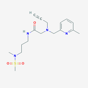 molecular formula C17H26N4O3S B2937745 N-[3-(N-methylmethanesulfonamido)propyl]-2-{[(6-methylpyridin-2-yl)methyl](prop-2-yn-1-yl)amino}acetamide CAS No. 1376289-31-4