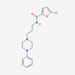molecular formula C18H22BrN3O2 B2937772 5-溴-N-(3-(4-苯基哌嗪-1-基)丙基)呋喃-2-甲酰胺 CAS No. 1049474-37-4