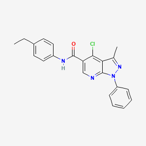 4-chloro-N-(4-ethylphenyl)-3-methyl-1-phenyl-1H-pyrazolo[3,4-b]pyridine-5-carboxamide