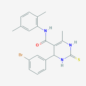 4-(3-bromophenyl)-N-(2,5-dimethylphenyl)-6-methyl-2-sulfanylidene-3,4-dihydro-1H-pyrimidine-5-carboxamide