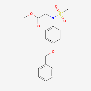 molecular formula C17H19NO5S B2937778 methyl N-[4-(benzyloxy)phenyl]-N-(methylsulfonyl)glycinate CAS No. 831212-45-4