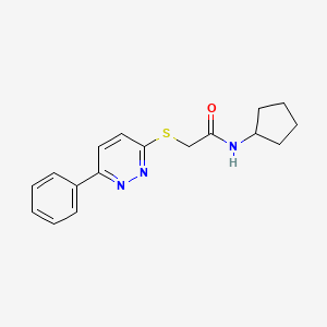 N-cyclopentyl-2-(6-phenylpyridazin-3-yl)sulfanylacetamide