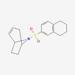 molecular formula C17H21NO2S B2937788 (1R,5S)-8-((5,6,7,8-tetrahydronaphthalen-2-yl)sulfonyl)-8-azabicyclo[3.2.1]oct-2-ene CAS No. 1798047-09-2