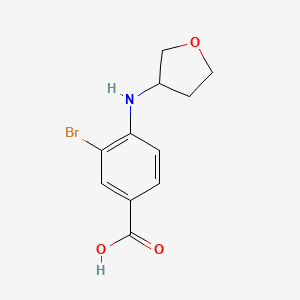 3-Bromo-4-[(oxolan-3-yl)amino]benzoic acid