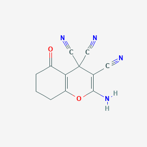 2-amino-5-oxo-5,6,7,8-tetrahydro-4H-chromene-3,4,4-tricarbonitrile