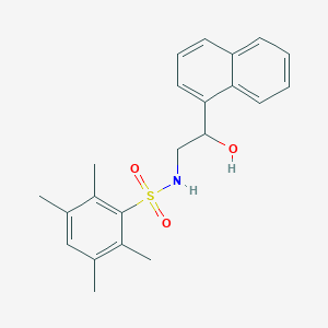 molecular formula C22H25NO3S B2937804 N-(2-羟基-2-(萘-1-基)乙基)-2,3,5,6-四甲基苯磺酰胺 CAS No. 1351621-36-7