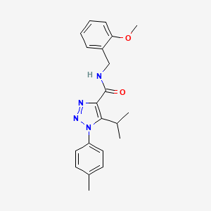 molecular formula C21H24N4O2 B2937816 5-isopropyl-N-(2-methoxybenzyl)-1-(p-tolyl)-1H-1,2,3-triazole-4-carboxamide CAS No. 954762-21-1
