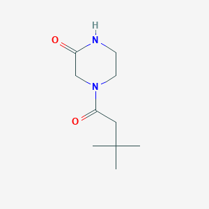 molecular formula C10H18N2O2 B2937839 4-(3,3-Dimethylbutanoyl)piperazin-2-one CAS No. 1251095-71-2