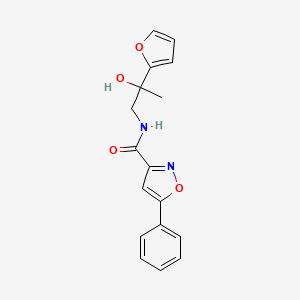 N-(2-(furan-2-yl)-2-hydroxypropyl)-5-phenylisoxazole-3-carboxamide