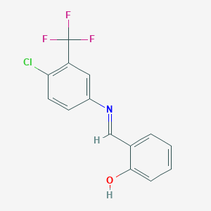 2-((E)-{[4-chloro-3-(trifluoromethyl)phenyl]imino}methyl)phenol