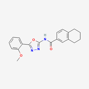 molecular formula C20H19N3O3 B2937854 N-(5-(2-methoxyphenyl)-1,3,4-oxadiazol-2-yl)-5,6,7,8-tetrahydronaphthalene-2-carboxamide CAS No. 865286-05-1