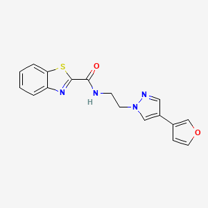 molecular formula C17H14N4O2S B2937859 N-(2-(4-(furan-3-yl)-1H-pyrazol-1-yl)ethyl)benzo[d]thiazole-2-carboxamide CAS No. 2034353-84-7