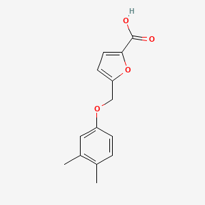 molecular formula C14H14O4 B2937863 5-[(3,4-二甲基苯氧基)甲基]-2-呋喃甲酸 CAS No. 364339-98-0