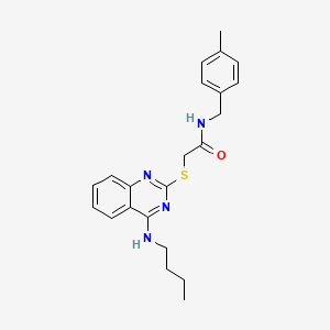 2-((4-(butylamino)quinazolin-2-yl)thio)-N-(4-methylbenzyl)acetamide