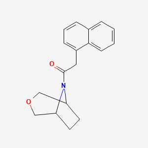 molecular formula C18H19NO2 B2937868 1-((1R,5S)-3-oxa-8-azabicyclo[3.2.1]octan-8-yl)-2-(naphthalen-1-yl)ethanone CAS No. 1396852-29-1