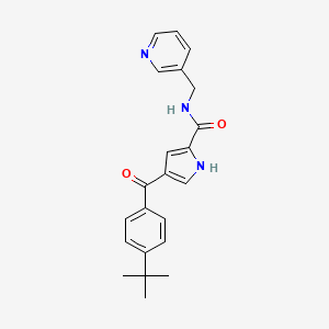 molecular formula C22H23N3O2 B2937869 4-[4-(叔丁基)苯甲酰基]-N-(3-吡啶基甲基)-1H-吡咯-2-甲酰胺 CAS No. 439111-45-2