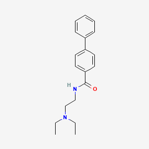 molecular formula C19H24N2O B2937876 N-[2-(二乙氨基)乙基]-[1,1'-联苯]-4-甲酰胺 CAS No. 301678-45-5