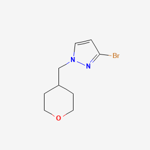 molecular formula C9H13BrN2O B2937878 3-溴-1-(氧杂-4-基甲基)吡唑 CAS No. 1863981-29-6