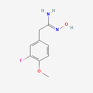 molecular formula C9H11FN2O2 B2937884 2-(3-fluoro-4-methoxyphenyl)-N'-hydroxyethanimidamide CAS No. 885956-62-7