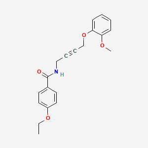 molecular formula C20H21NO4 B2937892 4-ethoxy-N-(4-(2-methoxyphenoxy)but-2-yn-1-yl)benzamide CAS No. 1421466-11-6
