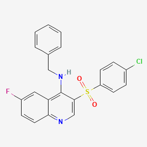 N-benzyl-3-((4-chlorophenyl)sulfonyl)-6-fluoroquinolin-4-amine