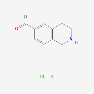 molecular formula C10H12ClNO B2937900 1,2,3,4-Tetrahydroisoquinoline-6-carbaldehyde hydrochloride CAS No. 1205748-65-7