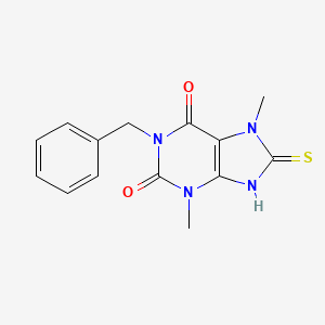 molecular formula C14H14N4O2S B2937907 1-benzyl-3,7-dimethyl-8-sulfanylidene-9H-purine-2,6-dione CAS No. 1228-89-3