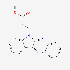 molecular formula C17H13N3O2 B2937920 3-Indolo[2,3-b]quinoxalin-6-yl-propionic acid CAS No. 332025-85-1