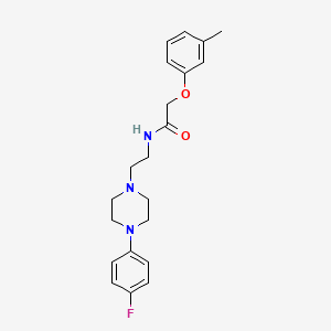 molecular formula C21H26FN3O2 B2937923 N-(2-(4-(4-fluorophenyl)piperazin-1-yl)ethyl)-2-(m-tolyloxy)acetamide CAS No. 1049369-54-1