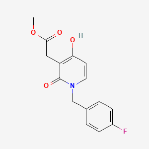 Methyl 2-[1-(4-fluorobenzyl)-4-hydroxy-2-oxo-1,2-dihydro-3-pyridinyl]acetate