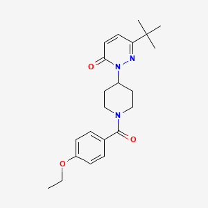molecular formula C22H29N3O3 B2937944 6-Tert-butyl-2-[1-(4-ethoxybenzoyl)piperidin-4-yl]pyridazin-3-one CAS No. 2309192-05-8