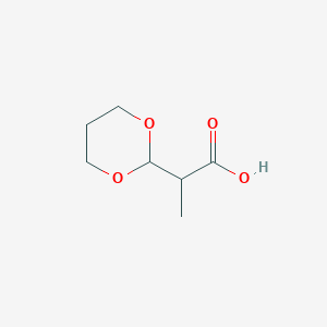 molecular formula C7H12O4 B2937954 2-(1,3-Dioxan-2-yl)propanoic acid CAS No. 2248289-28-1