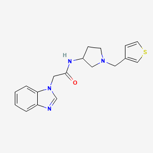 2-(1H-1,3-benzodiazol-1-yl)-N-{1-[(thiophen-3-yl)methyl]pyrrolidin-3-yl}acetamide