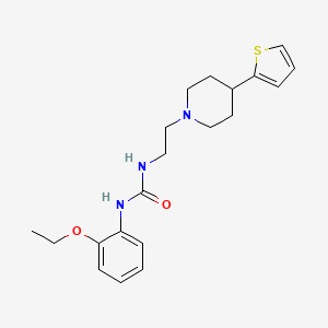 molecular formula C20H27N3O2S B2937961 1-(2-乙氧基苯基)-3-(2-(4-(噻吩-2-基)哌啶-1-基)乙基)脲 CAS No. 1428380-10-2