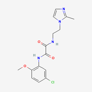 N1-(5-chloro-2-methoxyphenyl)-N2-(2-(2-methyl-1H-imidazol-1-yl)ethyl)oxalamide