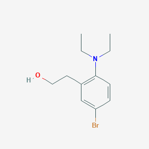 molecular formula C12H18BrNO B2937964 2-(5-Bromo-2-(diethylamino)phenyl)ethanol CAS No. 2168956-26-9