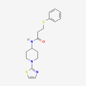 3-(phenylthio)-N-(1-(thiazol-2-yl)piperidin-4-yl)propanamide